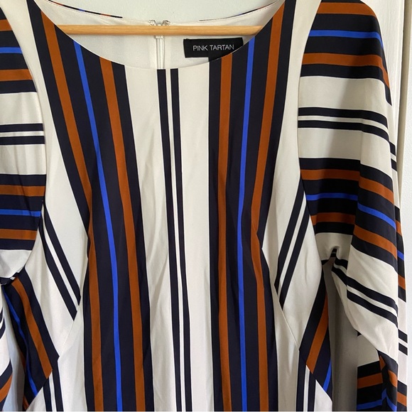 PINK TARTAN striped shift dress - Picture 3 of 5